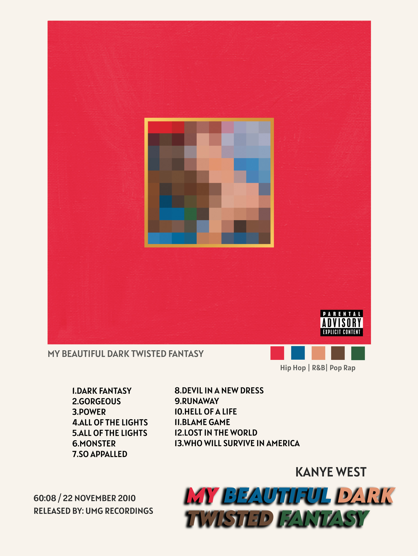 KANYE WEST - MY BEAUTIFUL DARK TWISTED FANTASY