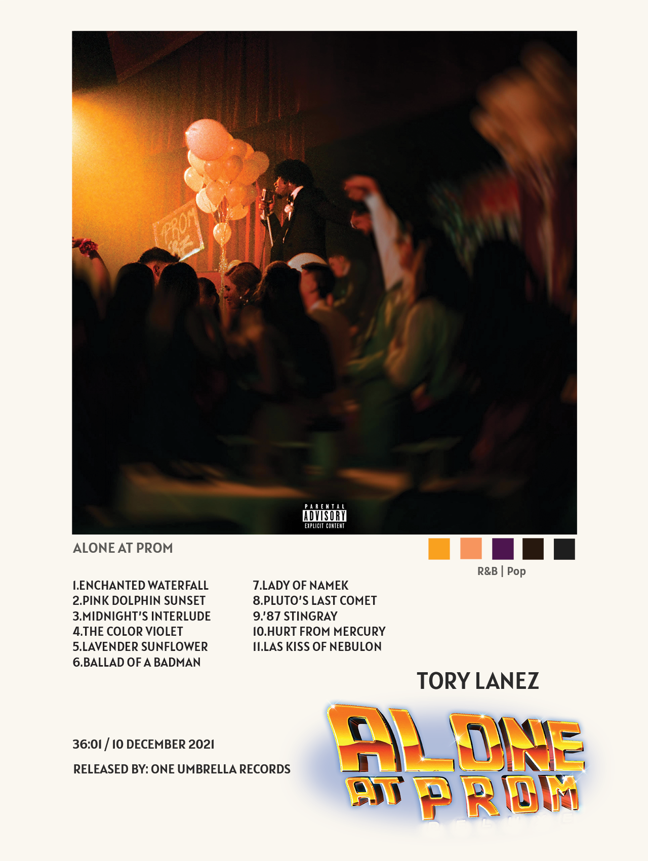TORY LANEZ ALONE AT PROM CulturedPrint TORY LANEZ ALONE AT PROM CulturedPrint