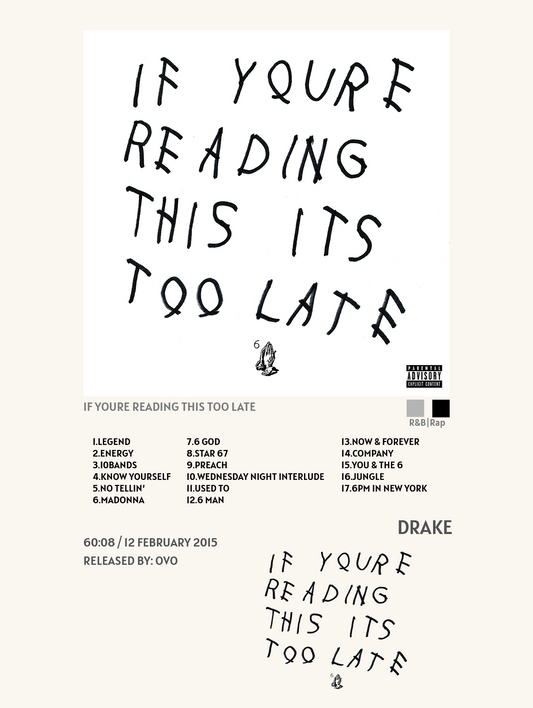 DRAKE - IF YOURE READING THIS ITS TOO LATE