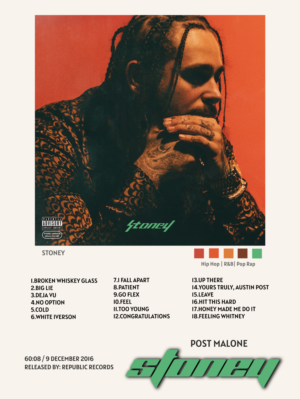 POST MALONE STONEY CulturedPrint post-malone-stoney-culturedprint