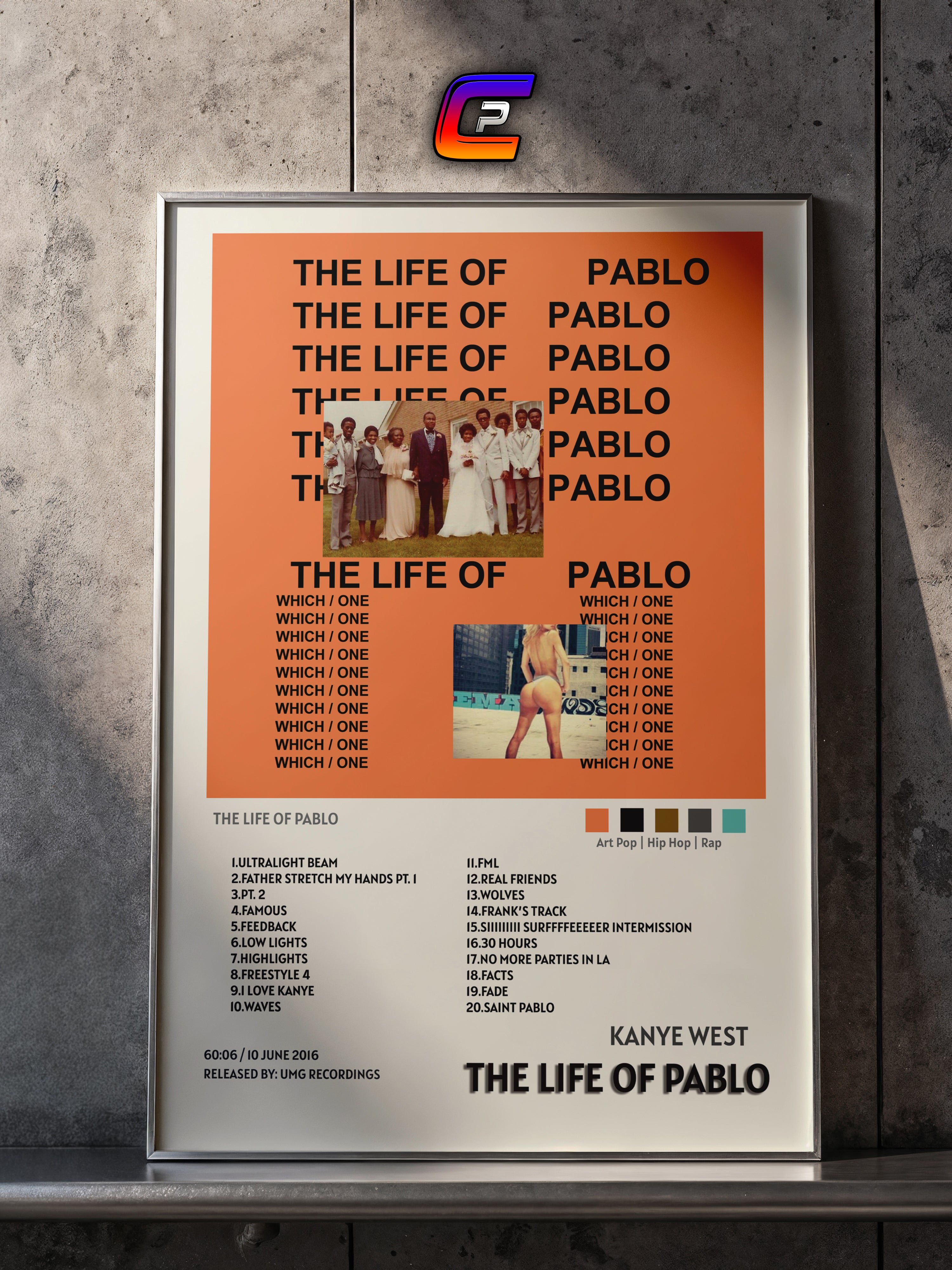 KANYE WEST - THE LIFE OF PABLO – CulturedPrint