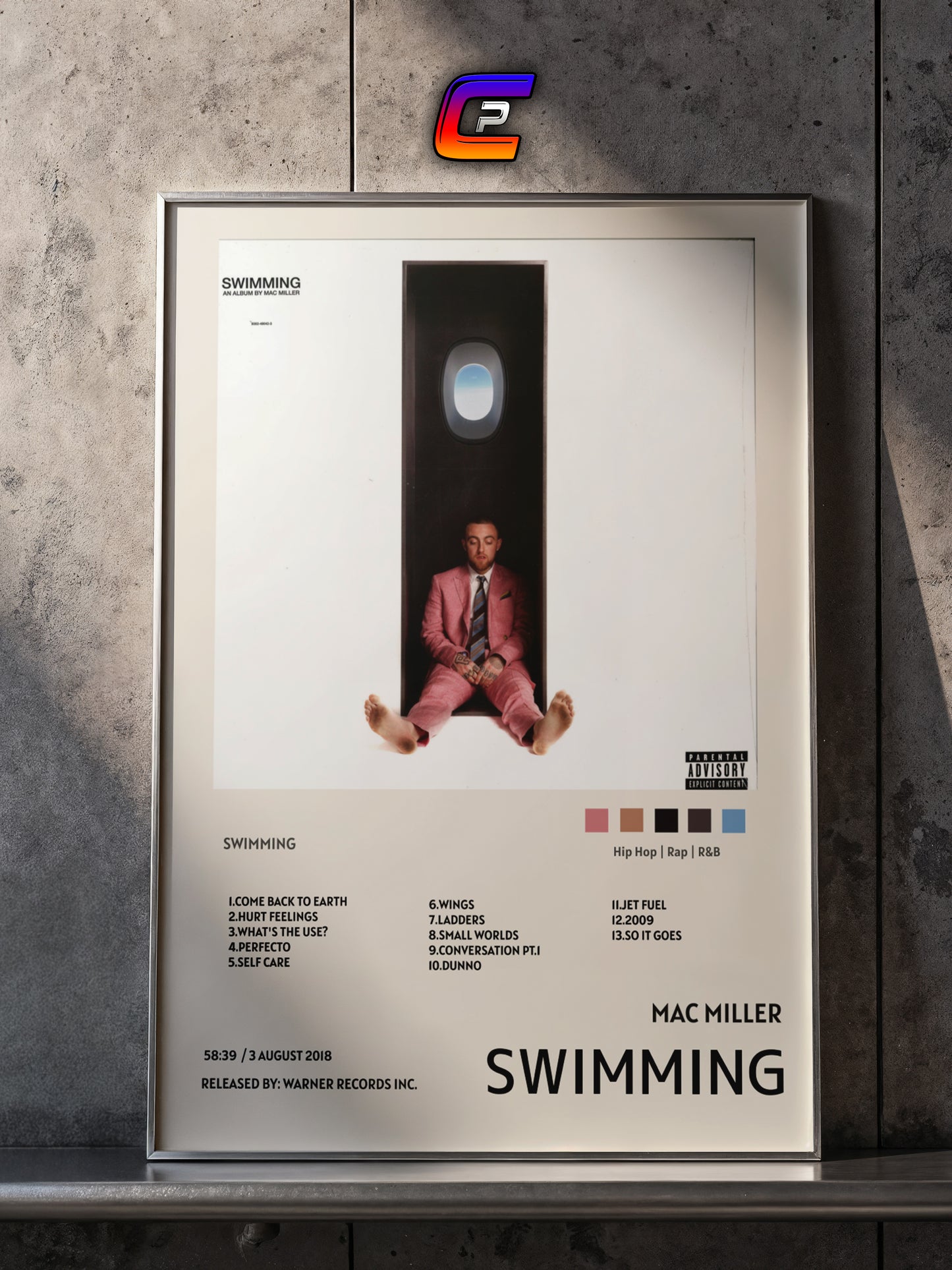 MIKE MILLER - SWIMMING POSTER