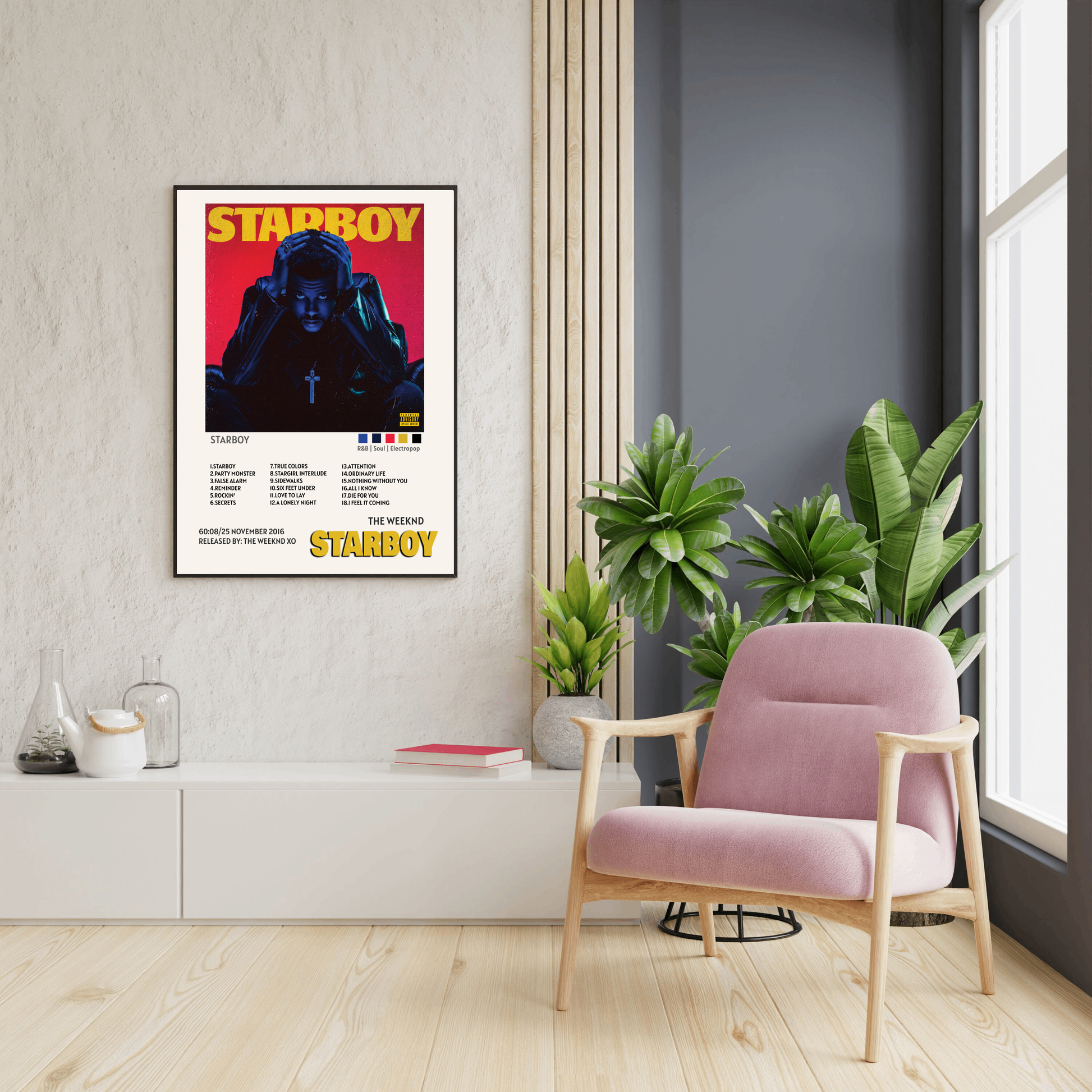 The Weeknd Starboy Art Music Album Poster HD Print 12 16 20 24 Sizes