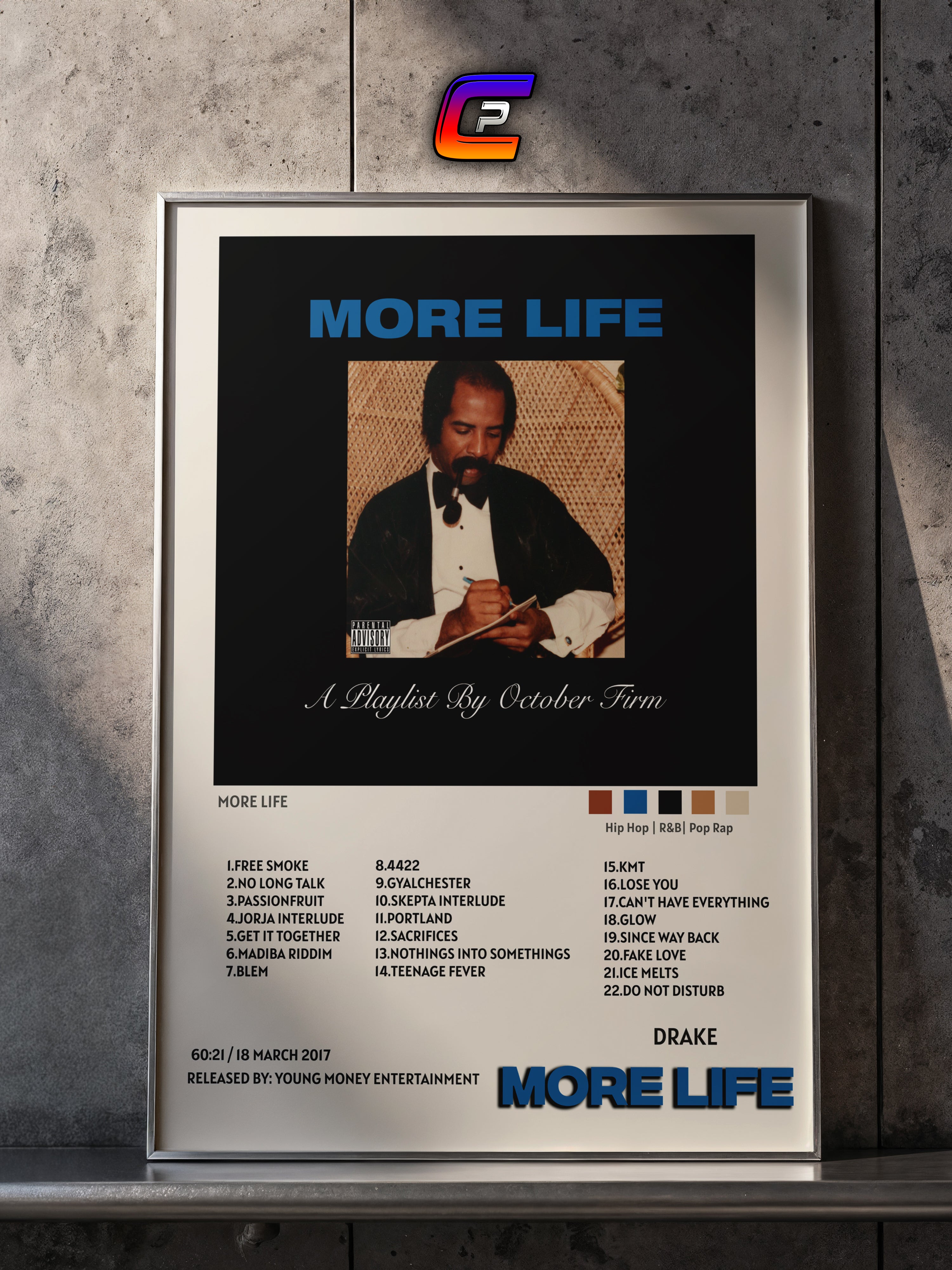 ブルーバイナル Drake More Life レコード 2LP Drake - More Life (Colored Vinyl) – Rollin' Records