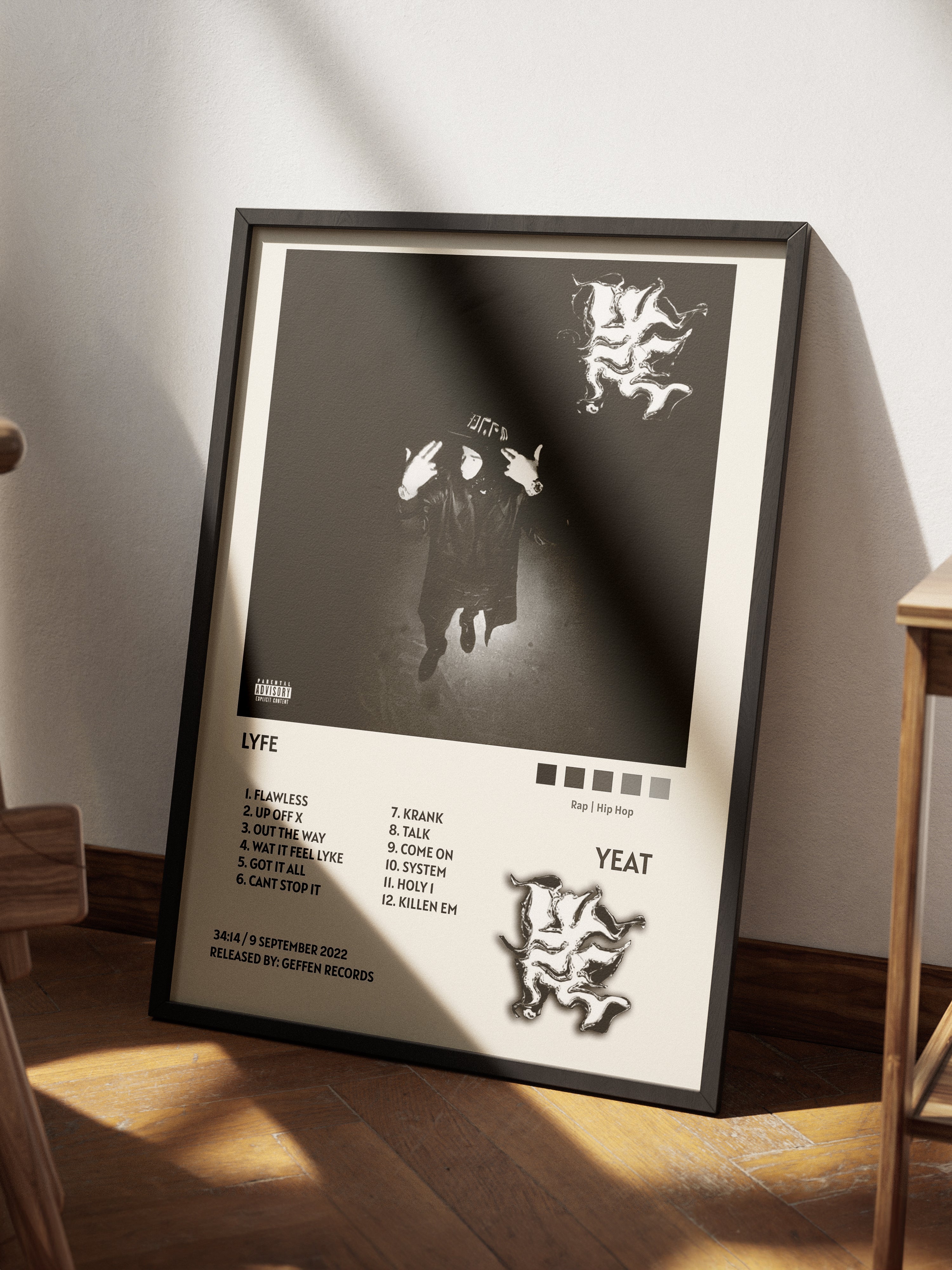 【額縁付き】 YEAT / LYFË A2ポスター Amazon.com: Yeat - LYFESTYLE 2 Canvas Poster Bedroom Decoration