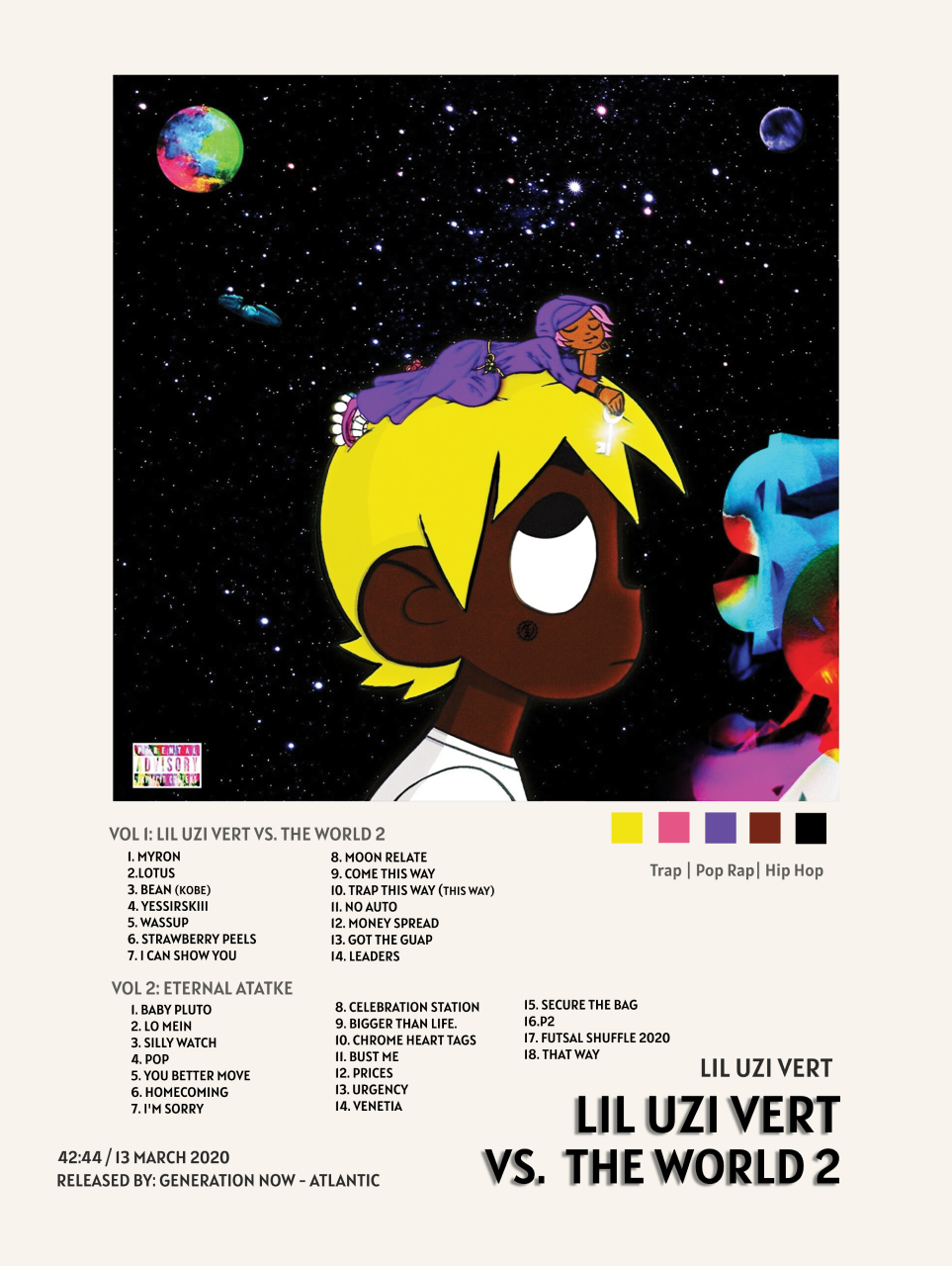 Lil Uzi Vert Vs The World 2 Poster Culturedprint